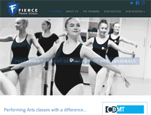 Tablet Screenshot of fiercetheatreschools.com